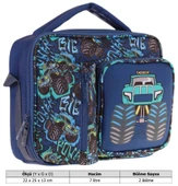 Kaukko Erkek Çocuk, Lacivert Turkuaz, Kamyon Daskılı Isı Yalıtımlı Üç Bölmeli (Matara Cepli) Okul Beslenme Çantası L7261 - 3