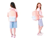 Kaukko Bright Kız Çocuk Taşlı Somon Okul Çantası ve Çanta Şekilli Kalemlik Seti thumbnail 4