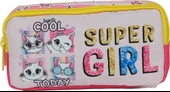 Pippa Kız Çocuk Üç Gözlü Pembe/Sarı İlkokul Üçlü Okul Çanta Seti - Super Girl - PPSET5220 thumbnail 4