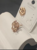 Xuping Rose Gold Zirkon Taşlı VIP Seri Kadın Çelik Küpe - 2