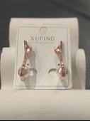 Xuping Rose Gold İnci Detaylı VIP Seri Kadın Çelik Küpe - 2