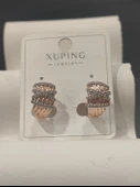 Xuping Rose Gold Zirkon Taş İşlemeli VIP Seri Kadın Çelik Küpe - 2