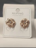 Xuping Rose Gold Zirkon Taşlı VIP Seri Kadın Çelik Küpe - 1