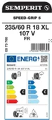 Semperit 235/60R18 107V XL FR SPEED-GRIP 5 2025 Üretim Kış Lastiği thumbnail 2