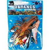 Okyanus Hayvanları Poşetli Hayvan Oyun Seti Orta Boy - Yengeç - 2