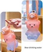 Smile Ayıcık 800ML Su Matarası Su Şişesi Suluk Bpa Içermez Suluk (sticker Hediyeli) - 4