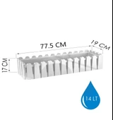 Omnipazar SO-İB03 Askılı Balkon Saksı Takımı 14 lt Kirli Beyaz 6 Adet thumbnail 3