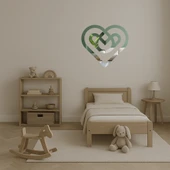 Geometrik Kalpler  Dekoratif Aynalı Tablo - 2