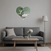 Aşk ve Kalp Desenli  Dekoratif Aynalı Tablo thumbnail 2