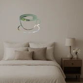 Kalp Figürlü Cappuccino Fincanı Dekoratif  Aynalı Tablo thumbnail 2