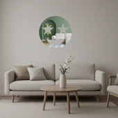 Yıldız Gözlü Gülümseyen Emoji  Dekoratif Aynalı Tablo thumbnail 1