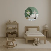 Yıldız Gözlü Gülümseyen Emoji  Dekoratif Aynalı Tablo thumbnail 4