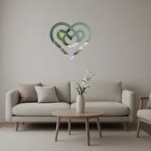 Geometrik Kalpler  Dekoratif Aynalı Tablo - 1