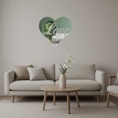 Aşk ve Kalp Desenli  Dekoratif Aynalı Tablo thumbnail 1