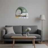 Kuş Yüzü Motifli  Dekoratif Aynalı Tablo - 3