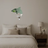 Köpekbalığı Deniz Temalı Dekoratif Aynalı Tablo thumbnail 2