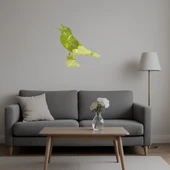 Doğal Dokunuş: Daldaki Kuş  Altın Aynalı Tablo thumbnail 4