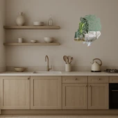 Aslan Yüzü Dekoratif Duvar Aynalı Tablosu thumbnail 3