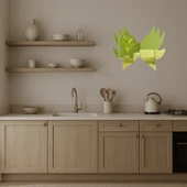 Modern Kelebek Tasarımlı  Sanat Altın Aynalı Tablosu thumbnail 3