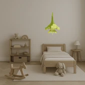 Modern Uçak Tasarımlı Duvar Altın Aynalı Tablosu - 4