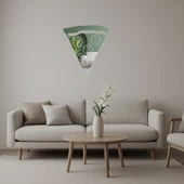 Üçgen Pizza Dilimi Tasarımı İç Mekan Dekoratif Aynalı Tablo thumbnail 1