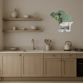 Büyük Kulaklı Köpek Dekoratif  Aynalı Tablo thumbnail 3