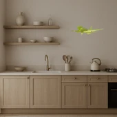 Minimalist Uçak Altın Aynalı Tablosu - 3