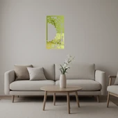 Ahşap Abstrakt Çiçek Desenli Dekoratif Duvar Altın Aynalı Tablosu thumbnail 1