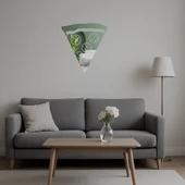 Üçgen Pizza Dilimi Tasarımı İç Mekan Dekoratif Aynalı Tablo thumbnail 4