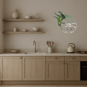 Kırmızı Alevli Basketbol Topu Dekoratif Aynalı Tablo - 4