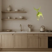 Çift Geyik Siluetli Dekoratif Altın Aynalı Tablo thumbnail 3