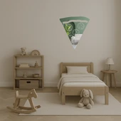 Üçgen Pizza Dilimi Tasarımı İç Mekan Dekoratif Aynalı Tablo thumbnail 5