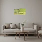 Minimalist Çizgiler İç Mekan Dekoratif Altın Aynalı Tablo thumbnail 1