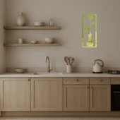 Çiçek Motifli Dekoratif İç Mekan Altın Aynalı Tablo - 3