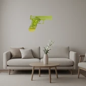 Dekoratif Polis Tabancası Altın Aynalı Tablo thumbnail 1