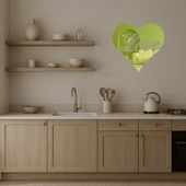 Aşk ve Kalp Desenli  Dekoratif Altın Aynalı Tablo thumbnail 3