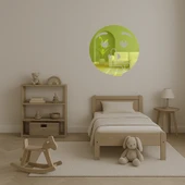 Sessiz Ol Emoji Dekoratif Altın Aynalı Tablo thumbnail 4