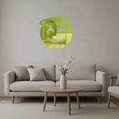 Melek Yüzlü Gülümseme Dekoratif Altın Aynalı Tablo - 3mm thumbnail 1