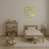 Romantik Çift Kalp Dekoratif Altın Aynalı Tablo thumbnail 4