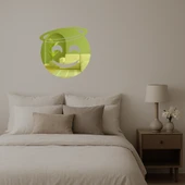 Melek Yüzlü Gülümseme Dekoratif Altın Aynalı Tablo - 3mm thumbnail 2