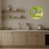 Göz Deviren Emoji Dekoratif Altın Aynalı Tablo thumbnail 3