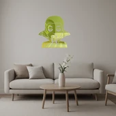 Vampir Adam Emoji İç Mekan Altın Aynalı Tablosu - 1