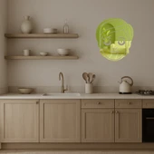 Sevimli Emoji Kadın Yüzü Dekoratif Altın Aynalı Tablo thumbnail 4