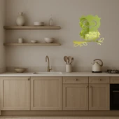 Doğal Yaşam Temalı Baykuş Dekoratif  Altın Aynalı Tablo thumbnail 3