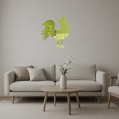 Tavuk Figürlü  Dekoratif Altın Aynalı Tablo - 1