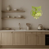 Şık  Baykuş Desenli Dekoratif Altın Aynalı Tablolar thumbnail 4