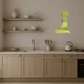 Diz Çöken Kadın Dekoratif Altın Aynalı Tablo thumbnail 3