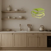 Kitap Yığını Temalı Dekoratif  Altın Aynalı Tablo thumbnail 3