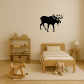 Rustik Geyik Silüeti Dekoratif Tablo - 3