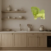 Sevimli Pug Köpek Dekoratif Duvar Altın Aynalı Tablosu thumbnail 3